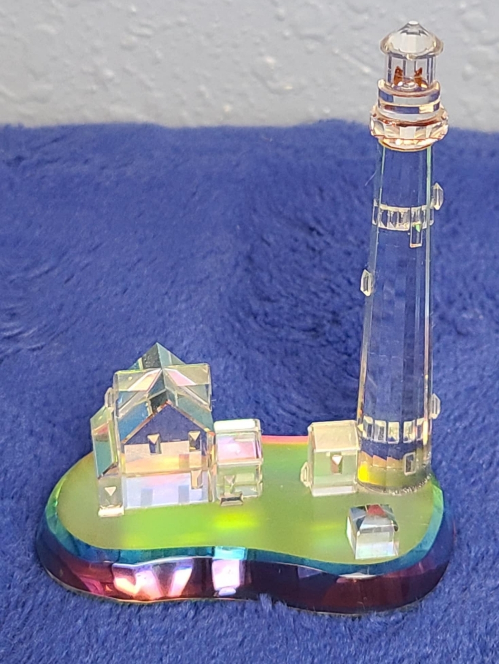 Crystal World "Cape May, NJ" Lighthouse Crystal By Rudy Nakai 2000 Approx 3.75"